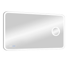 Зеркало Континент Bliss 1200х800 ЗЛП546 с подсветкой с сенсорным выключателем с увеличительным зеркалом с подогревом с часами