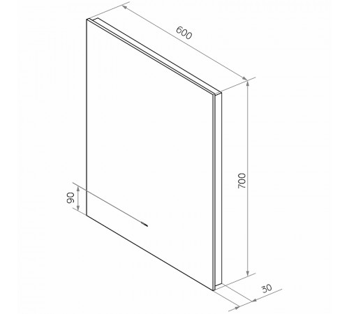 Зеркало Континент Trezhe 600x700 ЗЛП542 с подсветкой с бесконтактным выключателем