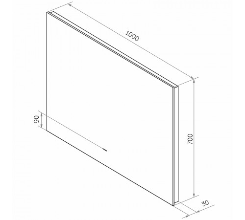 Зеркало Континент Trezhe 1000x700 ЗЛП400 с подсветкой с бесконтактным выключателем