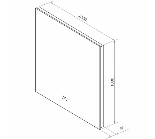 Зеркало Континент Trezhe 1000x1000 ЗЛП2286 с подсветкой с сенсорным выключателем с подогревом