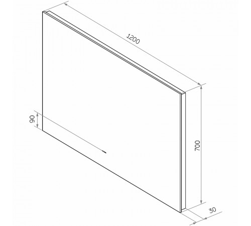 Зеркало Континент Trezhe 1200x700 ЗЛП533 с подсветкой с бесконтактным выключателем