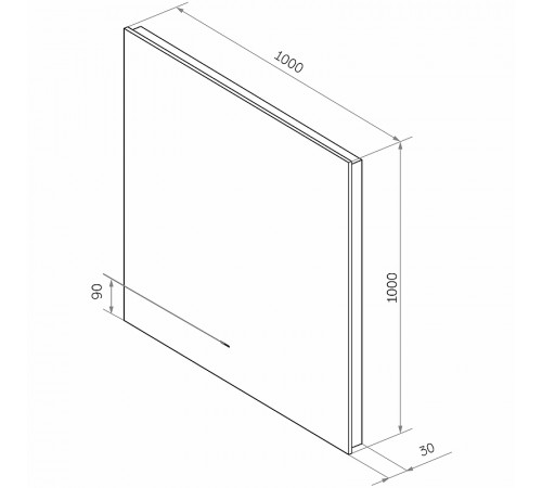 Зеркало Континент Trezhe 1000x1000 ЗЛП397 с подсветкой с бесконтактным выключателем