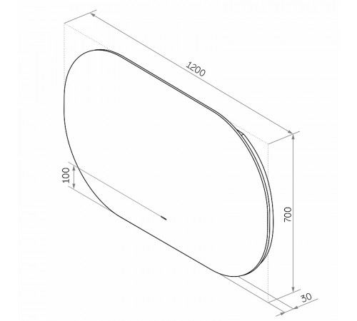 Зеркало Континент Fleur 1200x700 ЗЛП639 с подсветкой с бесконтактным выключателем