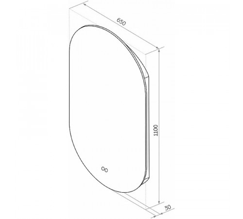 Зеркало Континент Fleur 650x1100 ЗЛП1555 с подсветкой с бесконтактным выключателем