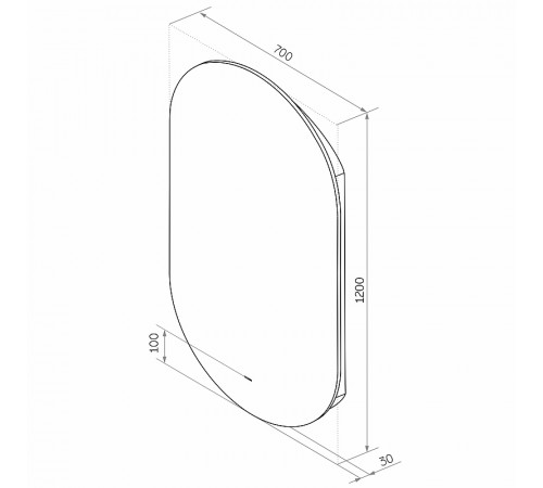 Зеркало Континент Fleur 700x1200 ЗЛП628 с подсветкой с бесконтактным выключателем