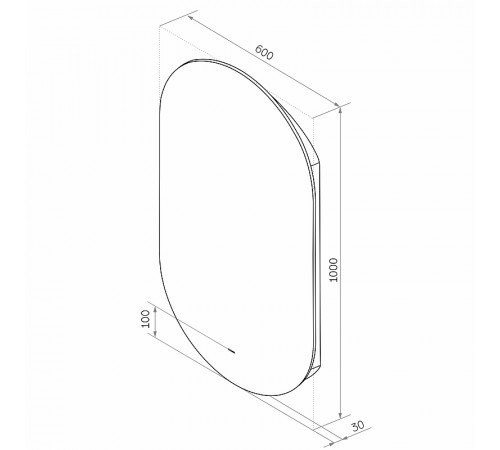 Зеркало Континент Fleur 600x1000 ЗЛП532 с подсветкой с бесконтактным выключателем