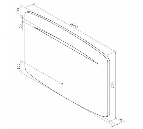 Зеркало Континент Rapid 1000х700 ЗЛП911 с подсветкой с сенсорным выключателем