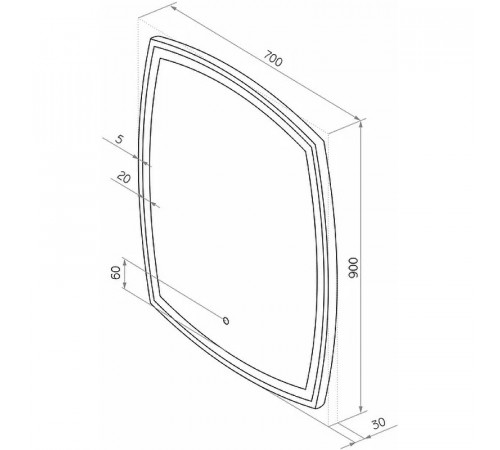 Зеркало Континент Dream 700х900 ЗЛП612 с подсветкой с сенсорным выключателем