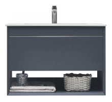Тумба с раковиной Orans BC-1125 80 1125800 подвесная Dark grey