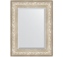 Зеркало Evoform Exclusive 80х60 BY 3400 с фацетом в багетной раме - Виньетка серебро 109 мм