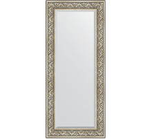 Зеркало Evoform Exclusive 150х65 BY 3554 с фацетом в багетной раме - Барокко серебро 106 мм