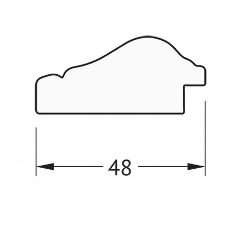 Зеркало Evoform Definite 49х39 BY 1343 в багетной раме - Алебастр 48 мм