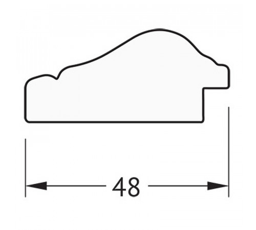 Зеркало Evoform Definite 82х62 BY 1006 в багетной раме - Алебастр 48 мм