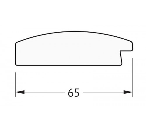 Зеркало Evoform Definite 146х56 BY 1074 в багетной раме - Орех 65 мм