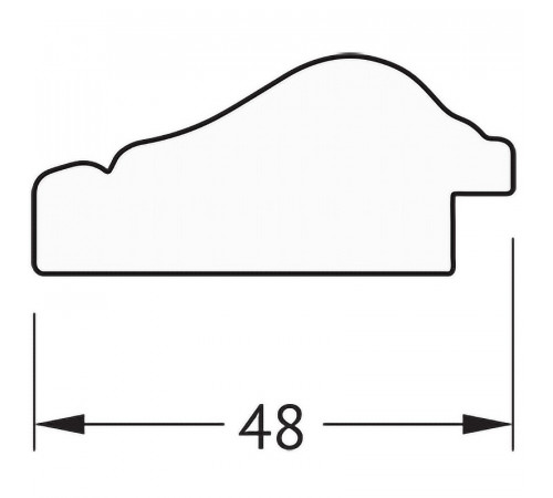 Зеркало Evoform Definite 62х62 BY 0776 в багетной раме - Алебастр 48 мм