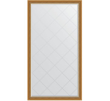 Зеркало Evoform Exclusive-G Floor 198х108 BY 6341 с гравировкой в багетной раме - Состаренное золото с плетением 70 мм