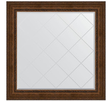 Зеркало Evoform Exclusive-G 112х112 BY 4472 с гравировкой в багетной раме - Состаренная бронза с орнаментом 120 мм