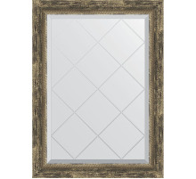 Зеркало Evoform Exclusive-G 86х63 BY 4092 с гравировкой в багетной раме - Старое дерево с плетением 70 мм