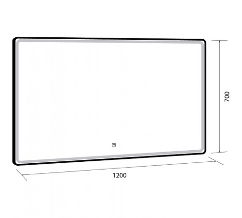 Зеркало Dreja Point 120 99.9031 с подсветкой Белый с сенсорным выключателем