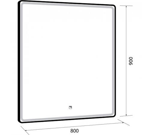 Зеркало Dreja Point 80 99.9029 с подсветкой Белый с сенсорным выключателем