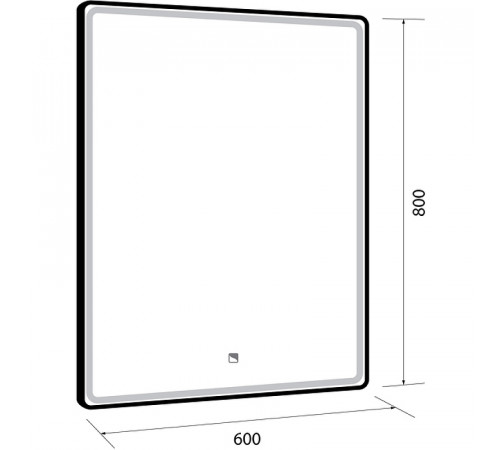 Зеркало Dreja Point 60 99.9027 с подсветкой Белый с сенсорным выключателем
