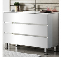 Тумба с раковиной SanVit Кубэ-3 100 kkube3100 в цвете Ral Белый глянец