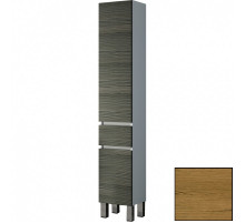 Шкаф пенал SanVit Кубэ-3 32 pkube3 с фактурой под дерево с бельевой корзиной Акация светлая