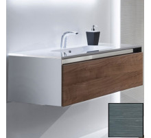 Тумба с раковиной SanVit Кубэ-1 120 kkube1120 с фактурой под дерево подвесная Шелк Сталь