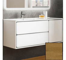 Тумба с раковиной SanVit Бруно-2 120 L kbruno2120 с фактурой под дерево подвесная Акация светлая