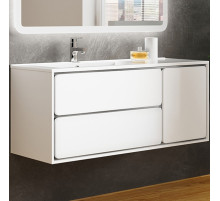 Тумба с раковиной SanVit Бруно-2 120 L kbruno2120 в цвете Ral подвесная Белый глянец