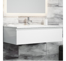 Тумба с раковиной SanVit Авеню-1 100 kavenu1100w подвесная Белая глянцевая