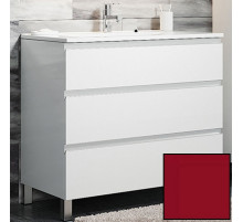 Тумба с раковиной SanVit Авеню-3 75 kavenu375 в цвете Ral Красный глянец