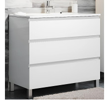 Тумба с раковиной SanVit Авеню-3 80 kavenu3080w Белая глянцевая