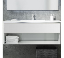 Тумба с раковиной SanVit Контур 120 kkont120 в цвете Ral подвесная Белый глянец