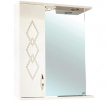 Зеркало со шкафом Bellezza Элеганс 55 L 4618608522075 с подсветкой Бежевое