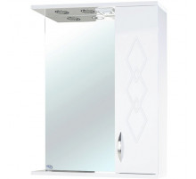 Зеркало со шкафом Bellezza Элеганс 65 R 4618610521011 с подсветкой Белое
