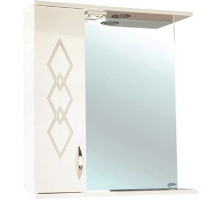 Зеркало со шкафом Bellezza Элеганс 60 L 4618609522074 с подсветкой Бежевое