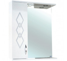 Зеркало со шкафом Bellezza Элеганс 55 L 4618608522013 с подсветкой Белое