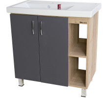 Тумба под раковину Bellezza Рона 80 R 4634113030515 Натуральный дуб Серебро