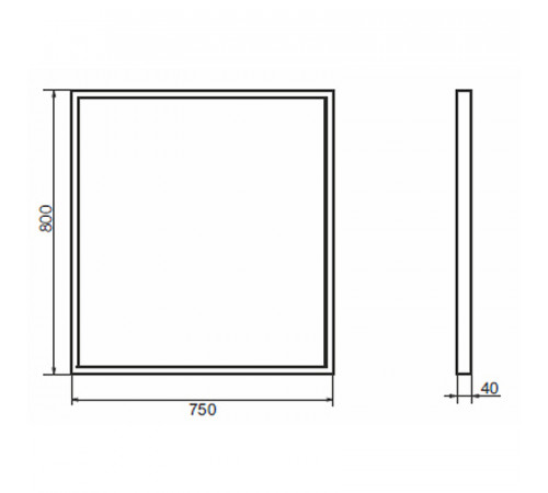 Зеркало Comforty Бредфорд 75 00004149062 Черное