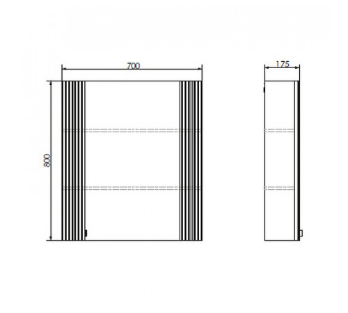 Зеркальный шкаф Comforty Лима 70 00-00004891 Антрацит