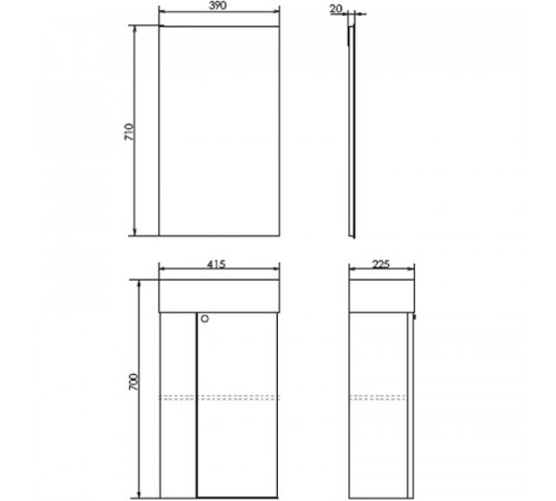 Зеркало Comforty Асти 40 00-00012834 Белое