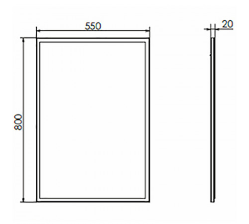 Зеркало Comforty Лозанна 55 00-00009575 Серый матовый