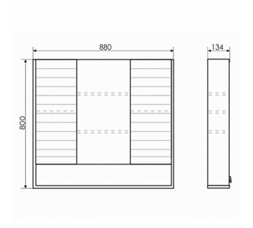 Зеркальный шкаф Comforty Клеон 90 00-00004756 Белый Дуб дымчатый