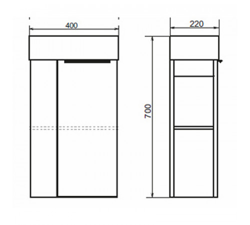 Тумба с раковиной Comforty Матэ 40 00-00000833 подвесная Дуб дымчатый