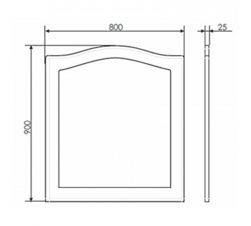 Зеркало Comforty Монако 80 00003129893 Белое