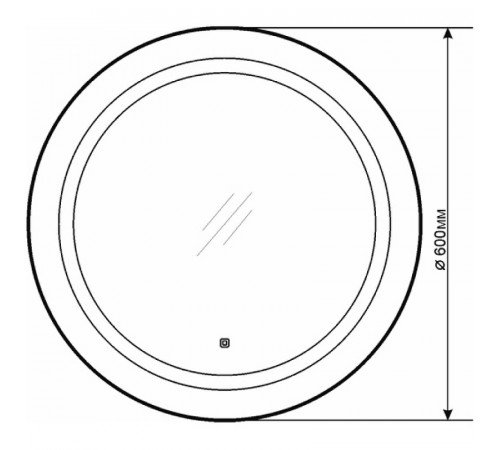 Зеркало Comforty Круг 60 00-00005261 с подсветкой с сенсорным выключателем
