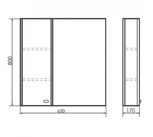 Зеркальный шкаф Comforty Неаполь 65 00004148728 Белый глянец