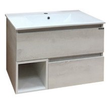 Тумба с раковиной Comforty Турин 75 00004147332 подвесная Дуб белый