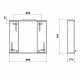 Зеркало со шкафом Sanstar Июнь 80 7.1-2.4.1. с подсветкой Белое